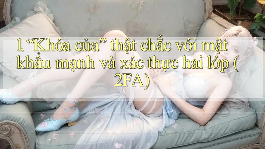 1. “Khóa cửa” thật chắc với mật khẩu mạnh và xác thực hai lớp (2FA)