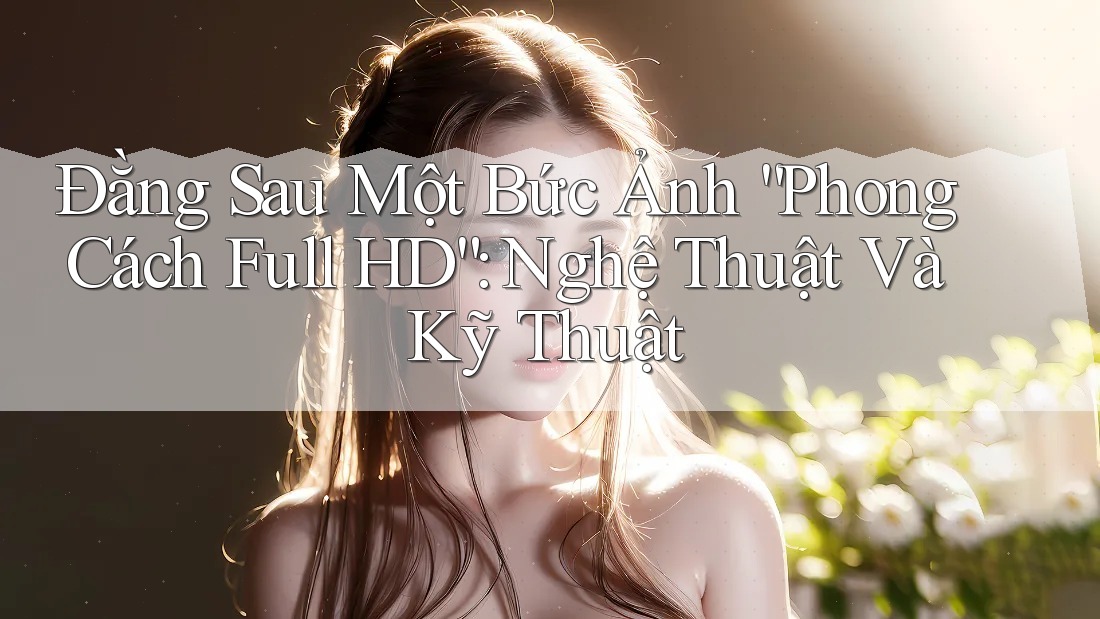 Đằng Sau Một Bức Ảnh “Phong Cách Full HD”: Nghệ Thuật Và Kỹ Thuật