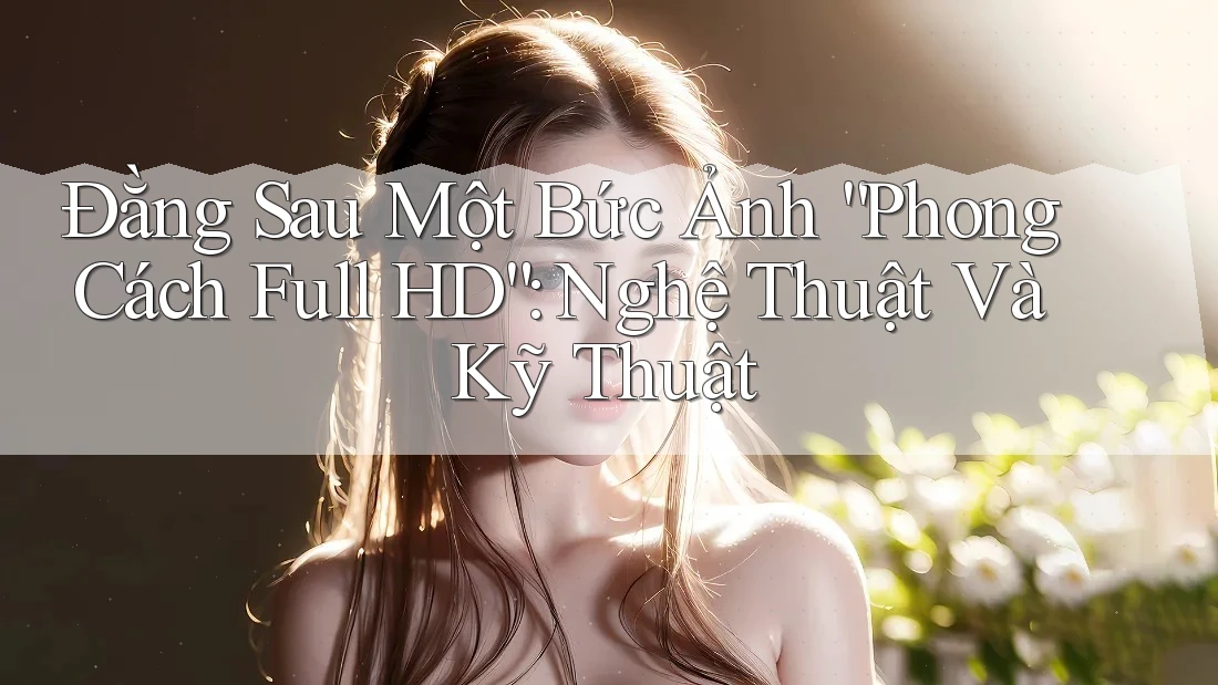 Đằng Sau Một Bức Ảnh “Phong Cách Full HD”: Nghệ Thuật Và Kỹ Thuật